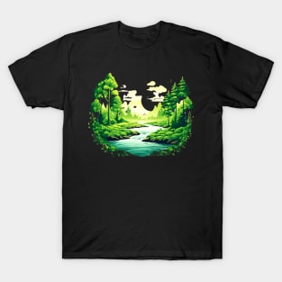 Nature-inspired poly design T-Shirt